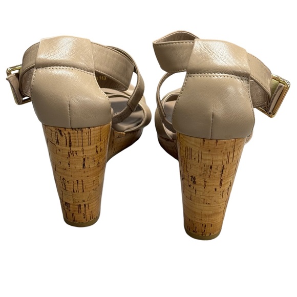 Cole Haan Women's Leather Maple Sugar Jilian Wedge Sandals EUC - Picture 4 of 10